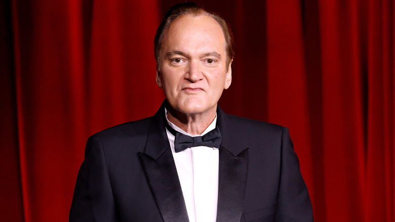 Quentin Tarantino in a black tux