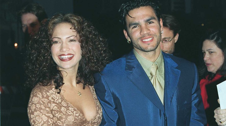 Jennifer Lopez and Ojani Noa smiling