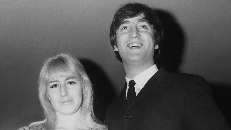 John Lennon and Cynthia Powell-Lennon smiling