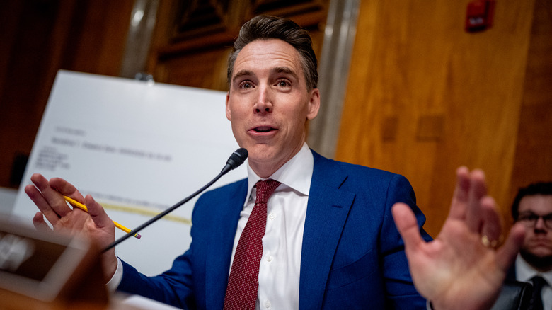 Josh Hawley speaking at committee hearing