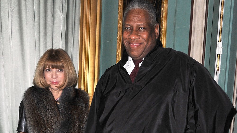 Anna Wintour, André Leon Talley attending a dinner