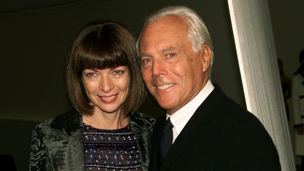 Anna Wintour, Giorgio Armani posing together