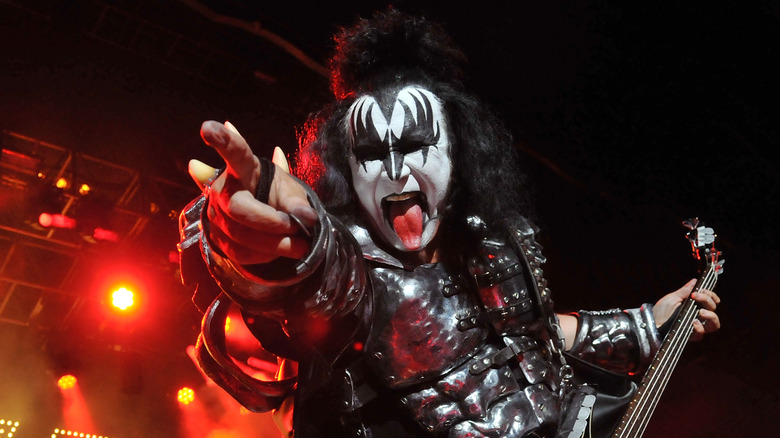 Gene Simmons performing with KISS