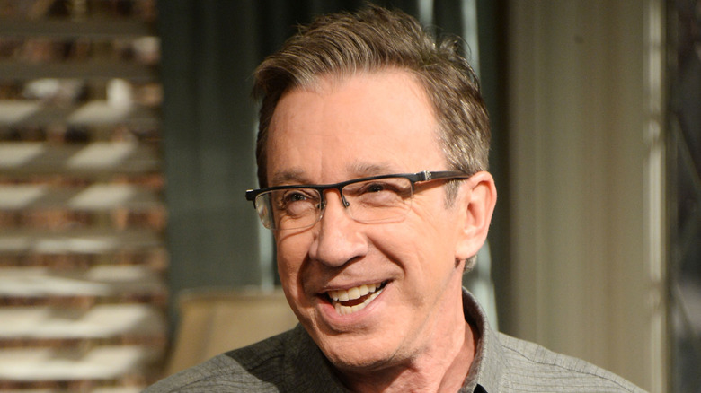 Tim Allen celebrating the 100th episode of Last Man Standing