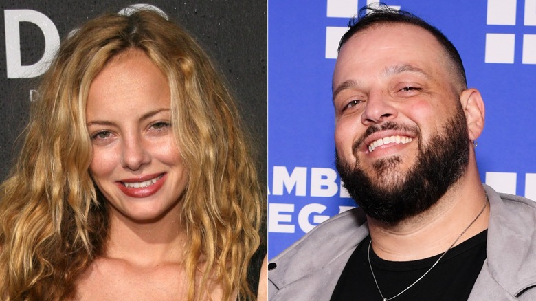 Bijou Phillips smiling and Daniel Franzese smiling