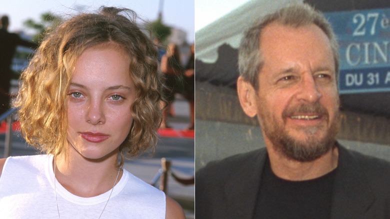 Bijou Phillips posing and Larry Clark smiling