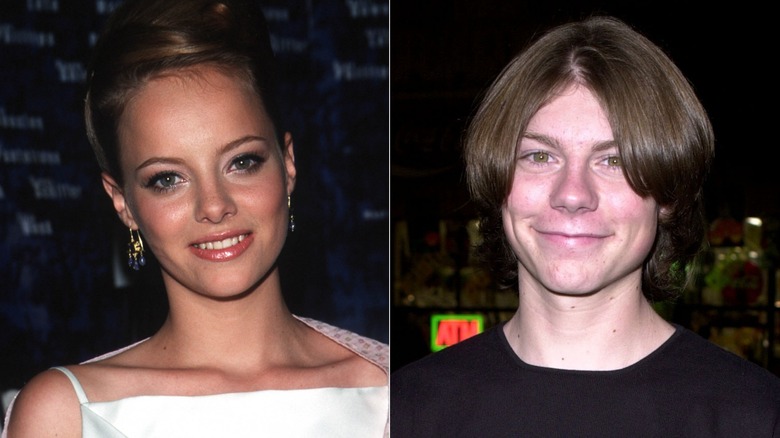 Bijou Phillips smiling and Patrick Fugit smiling