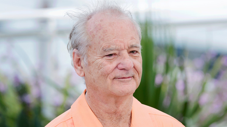 Bill Murray wearing an orange shirt