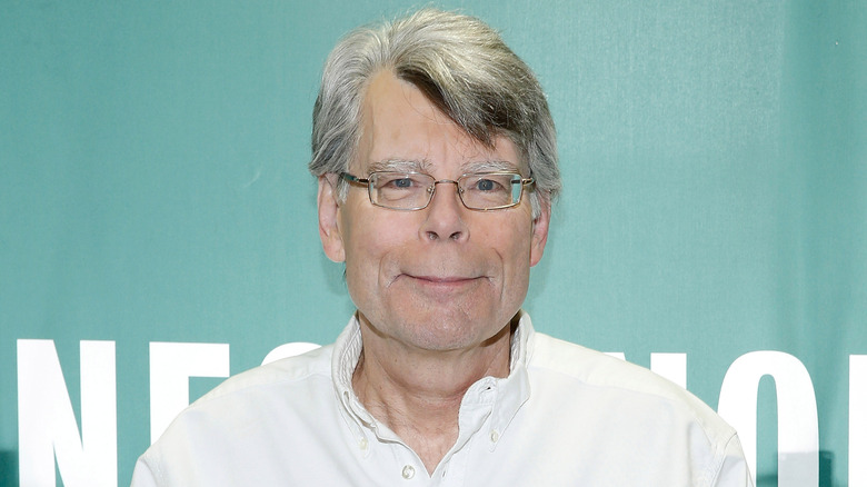 Stephen King promoting one of his books