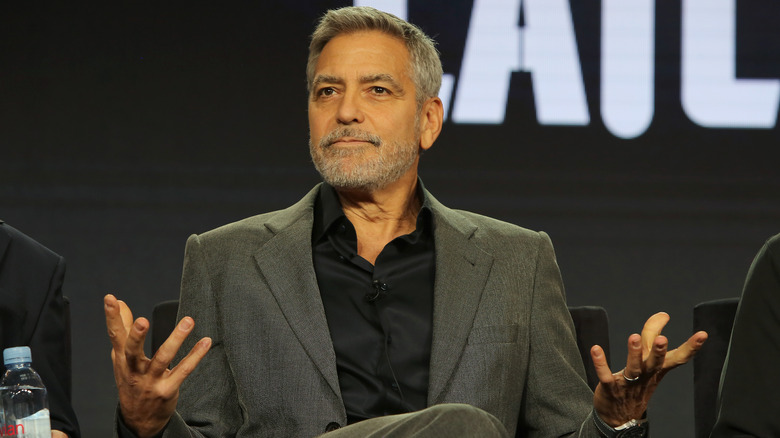 George Clooney speaking with his hands