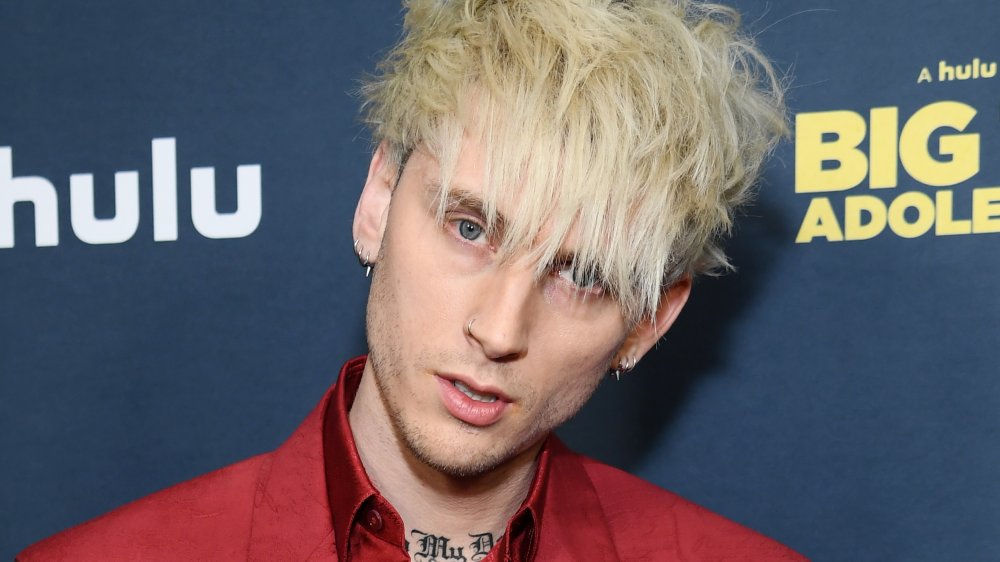 Machine Gun Kelly with platinum hair