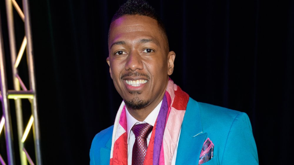 Nick Cannon in a colorful suit