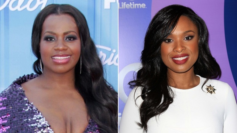 Fantasia Barrino and Jennifer Hudson, both smiling