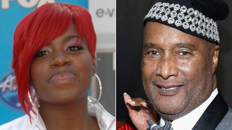 Fantasia Barrino and Paul Mooney, both posing