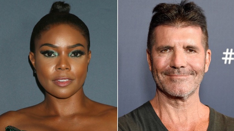 Gabrielle Union, Simon Cowell both look at camera