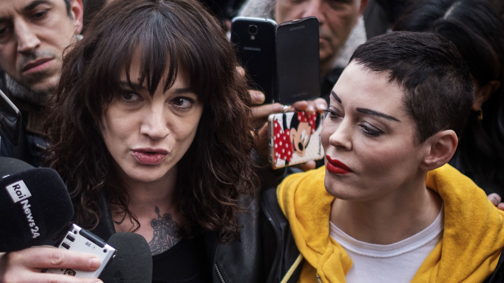 Asia Argento and Rose McGowan International Women's Day