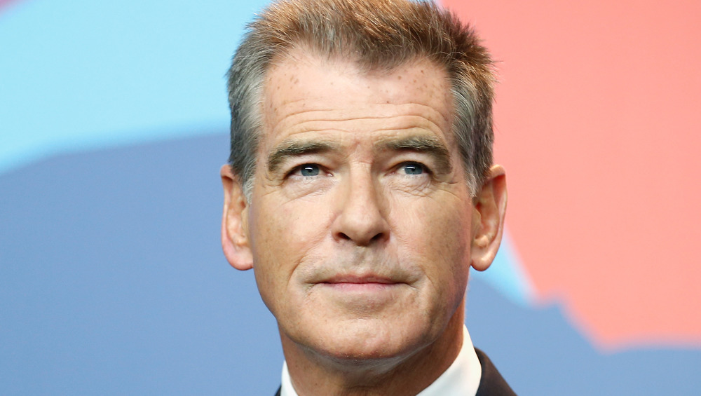 Pierce Brosnan at a press conference