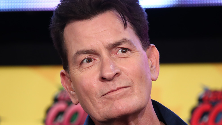 Charlie Sheen on stage