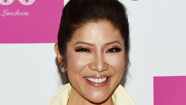 Julie Chen smiling on red carpet