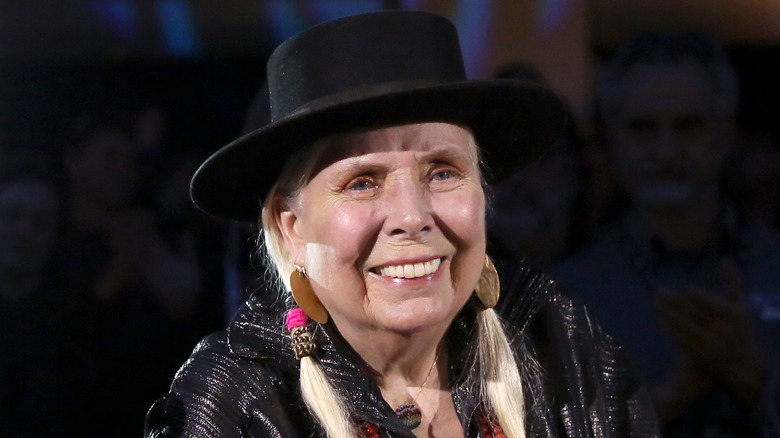 Joni Mitchell smiling