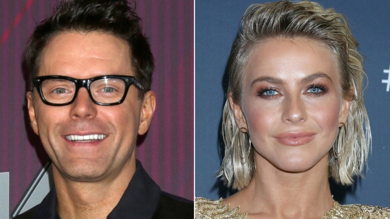 Split image of Bobby Bones and Julianne Hough