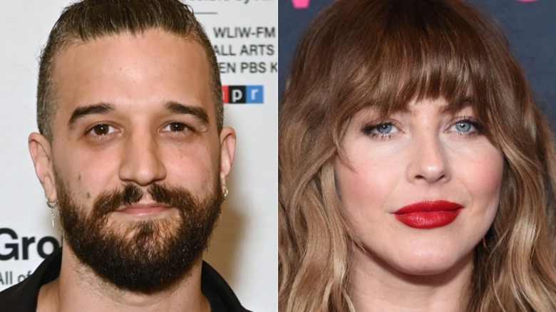 Split image of Mark Ballas and Julianne Hough