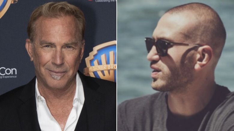 Kevin Costner posing and Daniel Starr wearing sunglasses