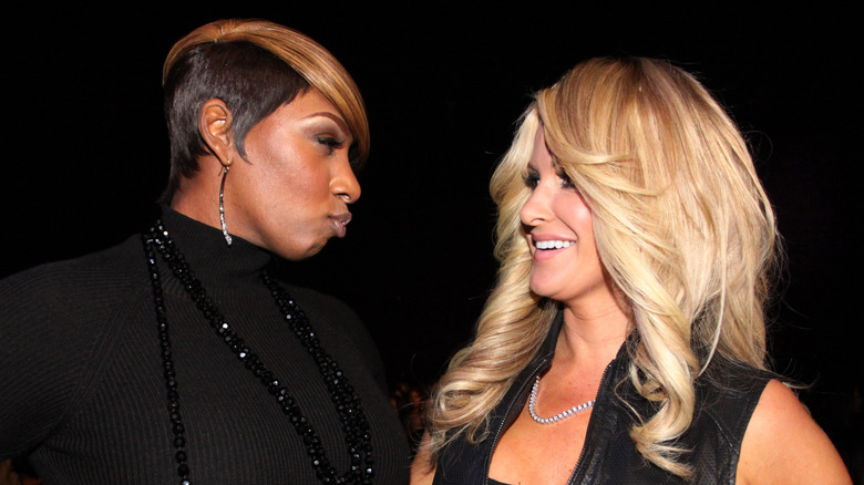 Kim Zolciak and NeNe Leakes posing together