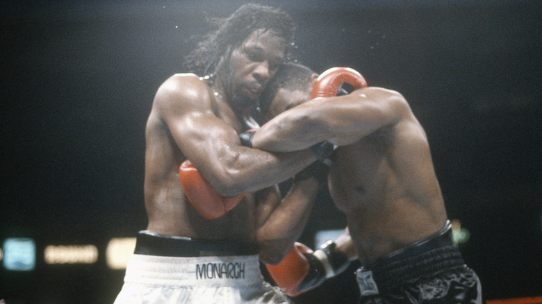 Mike Tyson and Mitch Green boxing