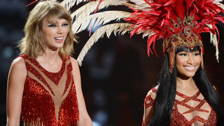 Taylor Swift and Nicki Minaj at the 2015 VMAs