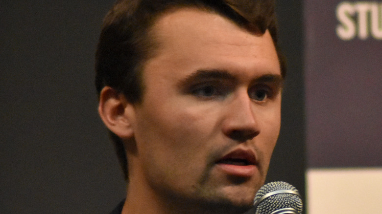 Charlie Kirk on stage