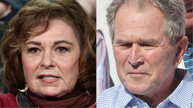 Roseanne Barr and George Bush