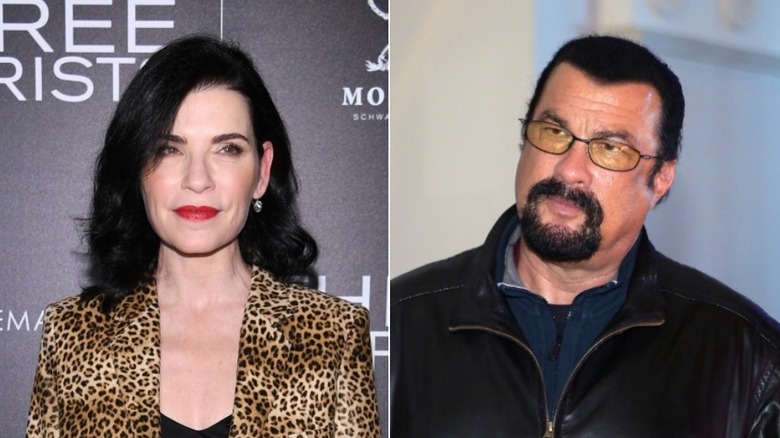 Juilanna Margulies, Steven Seagal split image