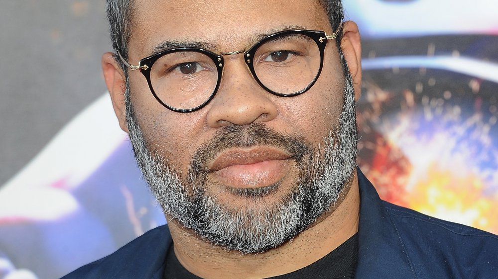 Jordan Peele with a straight face on the red carpet