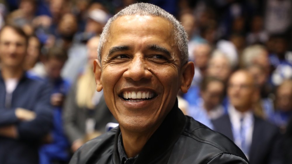 Barack Obama at a North Carolina Tar Heels Game 