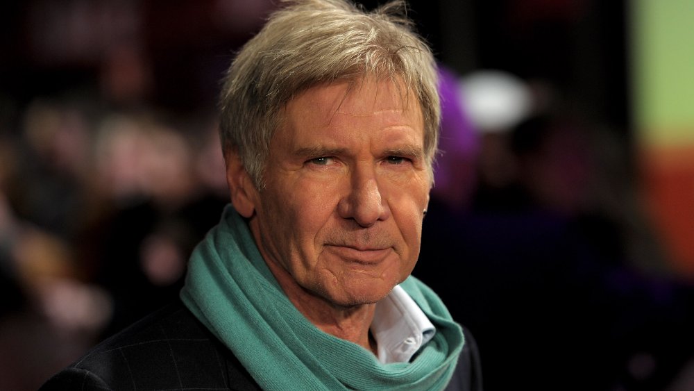 Harrison Ford with green circle scarf