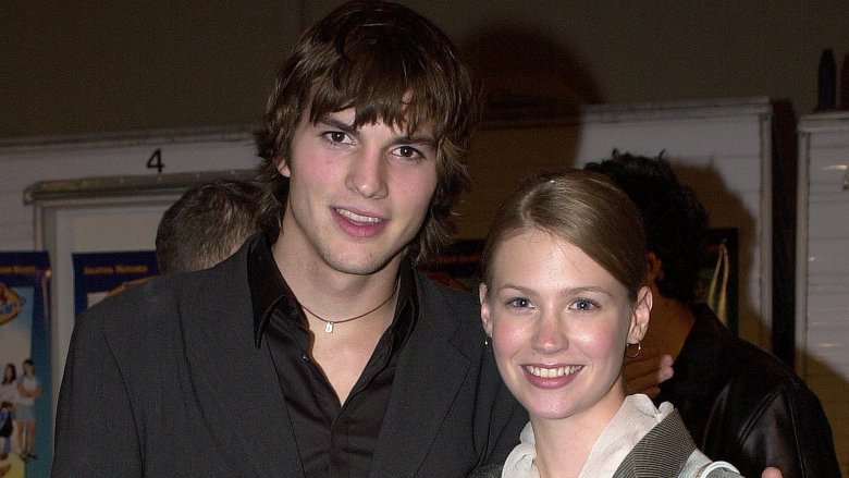 January Jones and Ashton Kutcher