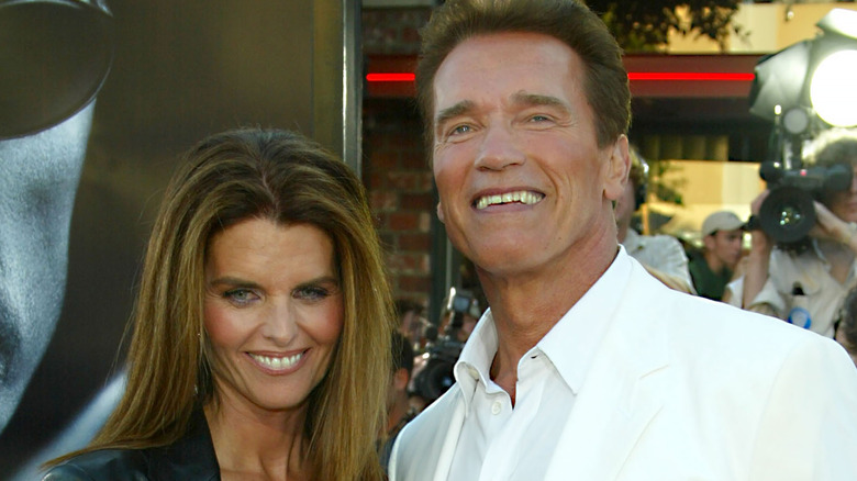 Arnold Schwarzenegger and Maria Shriver on red carpet