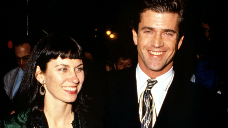 Mel Gibson and Robyn Gibson smiling at event