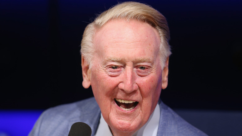 Vin Scully smiling