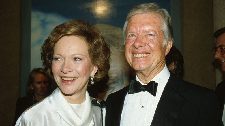 Rosalynn Carter and Jimmy Carter smiling