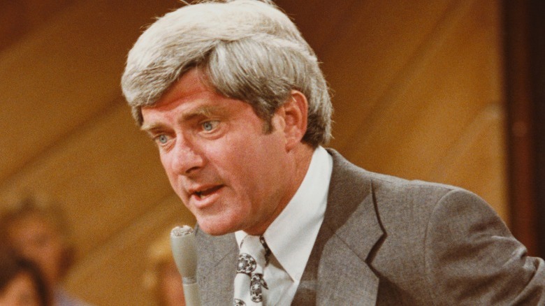 Phil Donahue during filming of his award-winning show (1977)