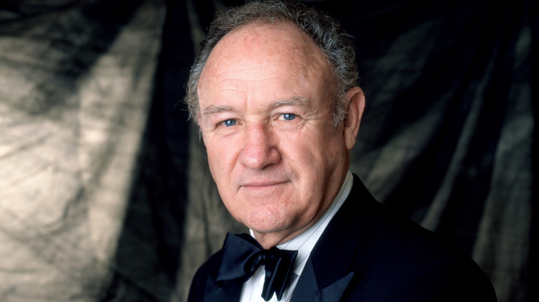 Gene Hackman wearing a tuxedo