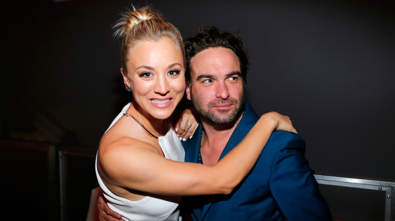 Kaley Cuoco and Johnny Galecki at event