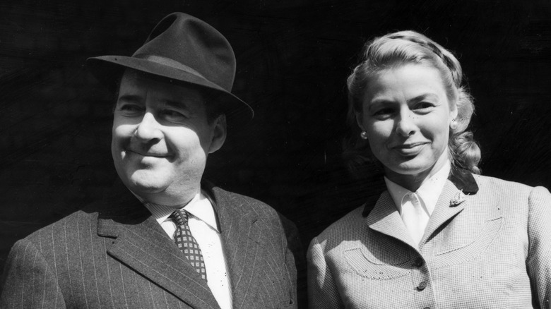 Ingrid Bergman and Roberto Rosselini smiling