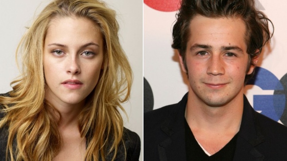 Kristen Stewart and Michael Angarano split image