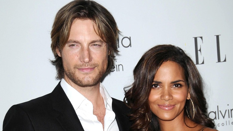 Gabriel Aubry Halle Berry posing