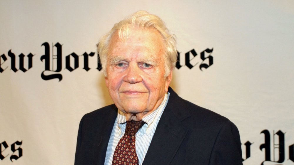 Andy Rooney at a party in 2004