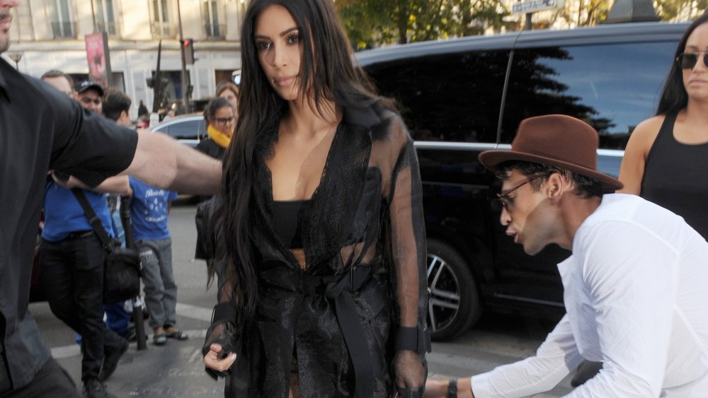 Kim Kardashian and Vitalii Sediuk at Paris Fashion Week in 2016