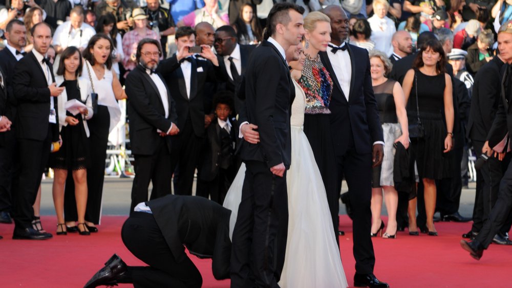 Vitalli Sediuk, Jay Baruchel, Kit Harington, America Ferrera, Cate Blanchett, and Djimon Hounsou at the 2014 Cannes Film Festival 